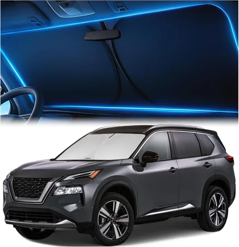 Miniatura 35 de Parasol para parabrisas para Honda Civic 2022 2023 2024 2025 2026 – Tecnología innovadora sin paso de luz, recorte para espejo, bloquea el 99%