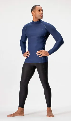 Miniatura 2 de DEVOPS Paquete de 3 camisas de compresión atléticas de manga larga con cuello de tortuga para hombre