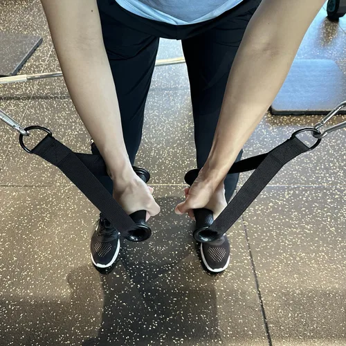 Miniatura 6 de Asas de resistencia para gimnasio, mango de repuesto resistente, accesorios para poleas de máquina de cable, banda de resistencia y entrenador