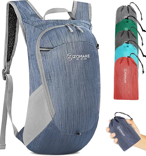 Miniatura 44 de ZOMAKE Mochila ultraligera plegable de 20L, mochilas plegables pequeñas resistentes al agua para senderismo, mochila de día colapsable para mujeres