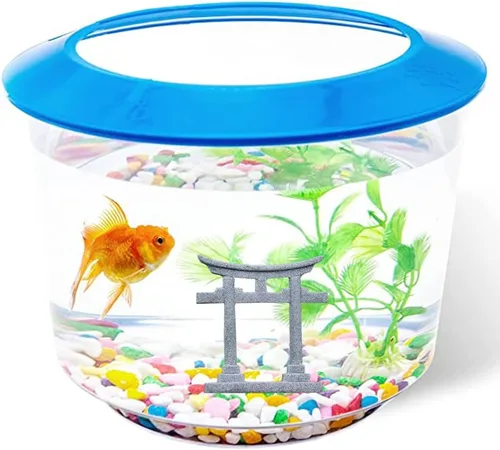 Miniatura 4 de livelyfish Decoración de pecera de puerta sintoísta japonesa Torii, estatua asiática de acuario, estatua asiática, santuario de Japón, puente