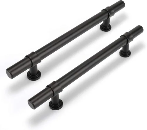Miniatura 15 de Goldenwarm Paquete de 25 Tiradores Negros para Gabinetes de 3 Pulgadas Manijas para Gabinetes de Cocina Negras Manijas de Cajón Negras Tiradores