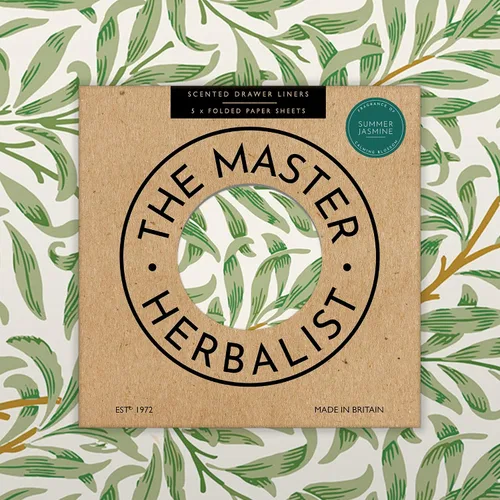 Miniatura 11 de The Master Herbalist Forros perfumados para cajones con diseño inspirado en William Morris Paquete de 5 hojas Contiene aceites esenciales