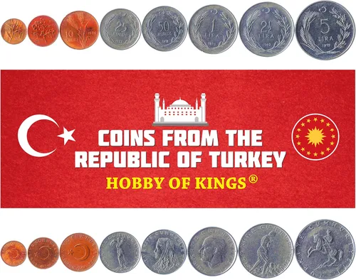 Miniatura 6 de Juego de 3 monedas de Turquía. 1, 5, 10 liras. 1981-1983