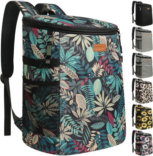 Miniatura 13 de Mochila Enfriadora de Camping para 30 Latas, Mochilas Enfriadoras Suaves Aisladas a Prueba de Fugas Bolsa Enfriadora de Viaje Impermeable Almuerzo