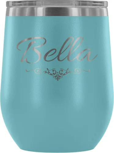 Miniatura 12 de Bella - Vaso de vino aislado con tapa, copa de vino de acero inoxidable sin tallo de 12 onzas, taza de viaje aislada al vacío de doble pared