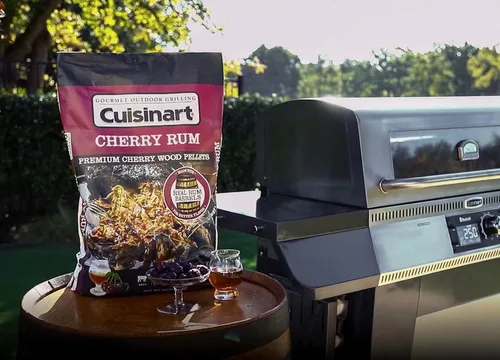 Miniatura 2 de Cuisinart Gránulos para ahumar de ron cereza prémium para barbacoa, bolsa de 20 libras
