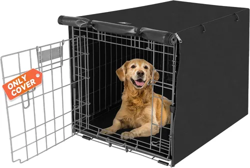 Miniatura 16 de X-ZONE PET Cubierta para jaula de perro de doble puerta - Cubierta para perrera de poliéster, se ajusta a jaula de alambre para perros de 24