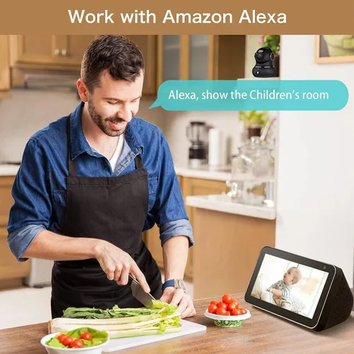 Miniatura 6 de litokam Cámara de seguridad para interiores, paquete de 4, cámaras WiFi de 360° para seguridad del hogar, monitor de bebé 2K