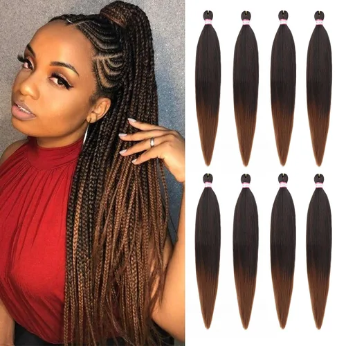 Miniatura 27 de Extensiones de cabello para trenzar preestiradas, color negro, 12 pulgadas, 8 paquetes de cabello natural para trenzar, fácil trenza, ajuste de agua