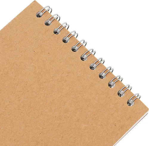 Miniatura 8 de HOZEON 22 cuadernos de bocetos encuadernados en espiral superior tamaño A6, cubierta de cartón marrón kraft en blanco para animación, bocetos