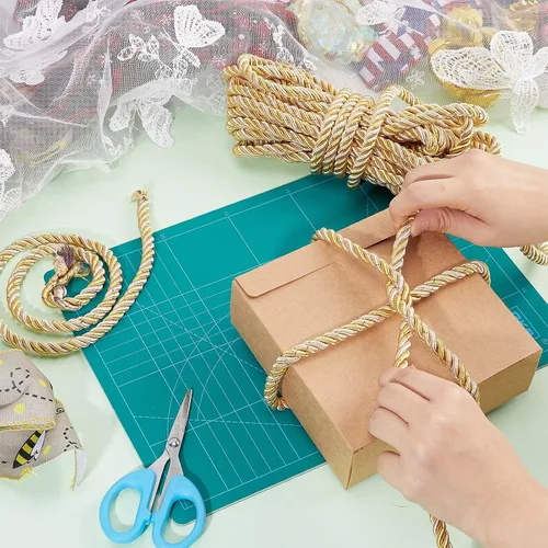 Miniatura 3 de GORGECRAFT Cuerda de poliéster de 0.315 in con ajuste torcido de 32.8 ft, accesorios de cuerda para cortina, hilo y cordón para pulseras, cuerdas