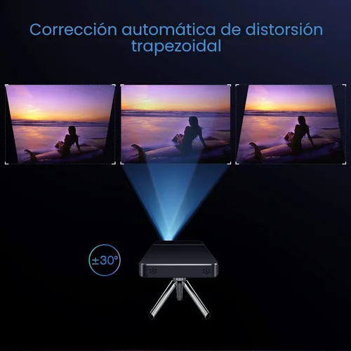 Miniatura 3 de AKASO Mini Proyector, Proyector Portátil DLP de Tamaño de Bolsillo, Proyector Cookie 1080P, Compatible con HDMI WiFi, Batería Recargable
