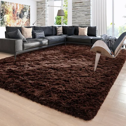 Miniatura 55 de Ompaa Alfombra esponjosa, alfombra mullida súper suave para dormitorio, sala de estar, alfombra grande de felpa de 6 x 9 pies, alfombra de pelo