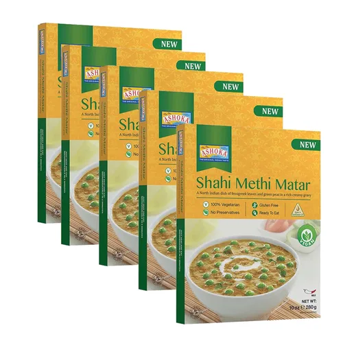 Miniatura 23 de Ashoka Comidas indias tradicionales 1932, curry de verduras mixtas veganas, platos principales listos para comer para microondas, Shahi Navratan