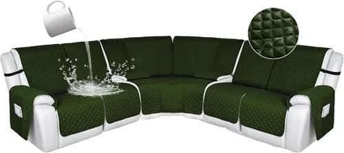 Miniatura 180 de HDCAXKJ Fundas de sofá seccional reclinable 100% impermeable, forma de L, funda de sofá reclinable lavable acolchada suave para mascotas, perro