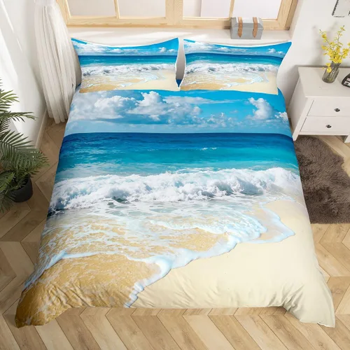 Miniatura 29 de Erosebridal Juego de ropa de cama con pelota de tenis para niños, funda de edredón con temática de juegos deportivos, tamaño individual para niños