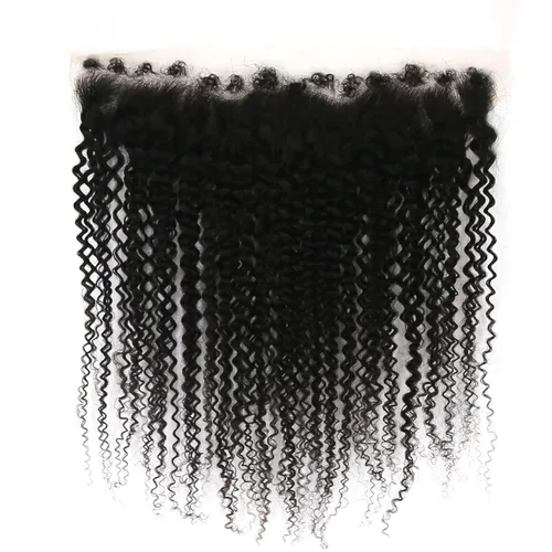 Miniatura 11 de Afro Kinky Curly 5x5 HD Cierre de encaje prearrancado con borde rizado de bebé 4B 4C, cierre de encaje HD de cabello humano transparente