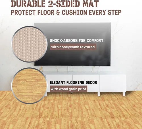 Miniatura 3 de Yes4All Alfombrillas Entrelazadas de EVA, Baldosas de Suelo tipo Rompecabezas, Acolchado de Suelo de Espuma con Borde para Muebles, Espacio