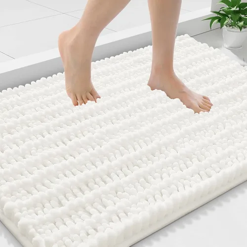 Miniatura 188 de Smiry Alfombras de Baño 24x16 pulgadas, Alfombras de Baño de Chenilla Extra Suaves y Absorbentes, Respaldo de Goma Antideslizante, Lavable a Máquina