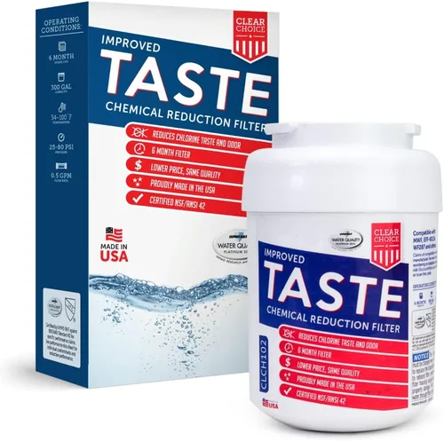 Clear Choice CLCH102 Compatible para MWF Filtro de agua para refrigerador GE MWF Filtro de nevera, NSF/ANSI 42