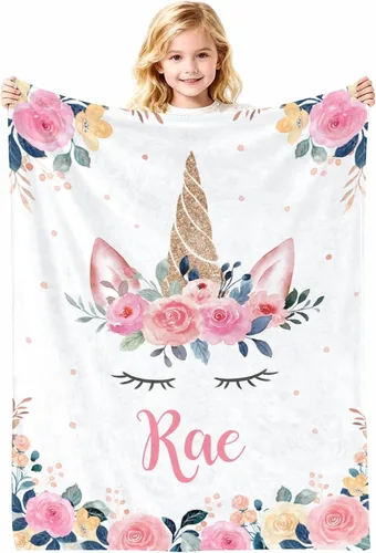 Miniatura 13 de Manta de bebé personalizada con nombre, cobijas de franela suaves y personalizadas con diseño de animales para recién nacidos, niños y niñas