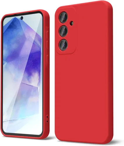 Miniatura 134 de oakxco Funda para teléfono Samsung Galaxy A12 con agarre de silicona líquida, linda delgada fina suave cubierta de gel de goma TPU lisa para mujeres