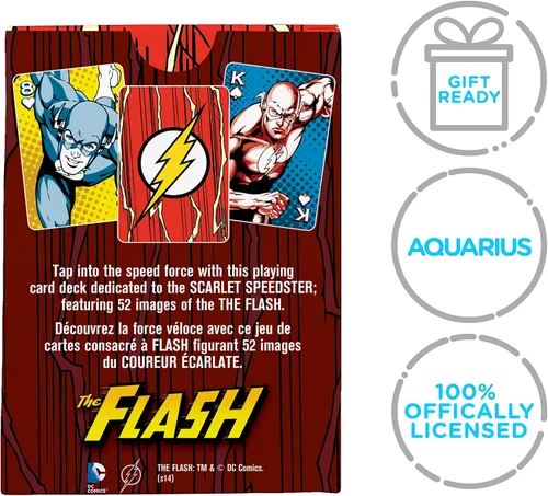 Miniatura 7 de AQUARIUS DC Comics Flash Playing Cards - Baraja de cartas con temática de flash para tus juegos de cartas favoritos, mercancía y coleccionables