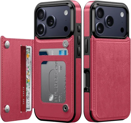 Miniatura 134 de FUNMIKO Funda tipo cartera para iPhone 13 con tarjetero, bloqueo RFID, protección de grado militar y obras de arte impresas con rayos UV, cierre