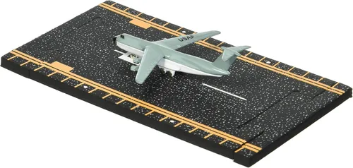 Miniatura 2 de Hot Wings Planes C-5 Galaxy con pista conectable plano fundido a presión, verde