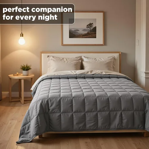 Miniatura 8 de Smart Queen Manta con peso para adultos, tamaño de manta (41 x 60 pulgadas, 5 libras), manta suave y pesada, lavable a máquina para otoño, ropa
