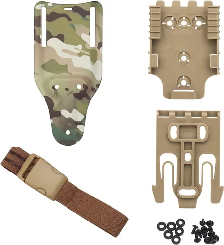 Miniatura 10 de Kit de sistema de bloqueo rápido, con correas de muslo, plataforma de lazo para cinturón de pierna de paseo medio (7.9 in) QLS 22 19 base