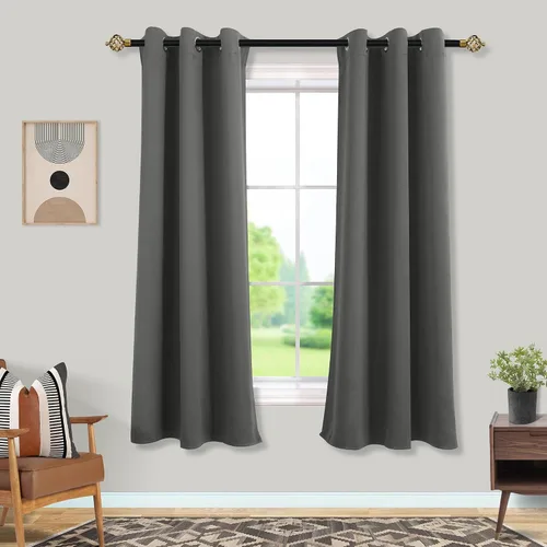 Miniatura 25 de Mrs.Naturall Cortinas Azul Real para Dormitorio, Cortinas Opacas Cortas Medianas Azul Cobalto para Cocina Decoración de Habitación de Adolescentes