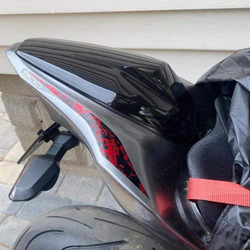 Miniatura 3 de Funda de asiento trasero de motocicleta para Z H2 ZH2 2020-2025 Z900 2017-2024 Passenger Pillion Solo Cowl Hard ABS Tail Section Fairing (negro)