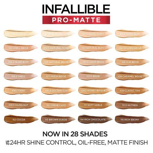 Miniatura 5 de L'Oreal Paris Infallible Pro Matte Foundation Light Beige Beige claro