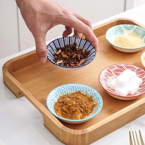 Miniatura 5 de KitchenTour - Plato de salsa de soja de 2.5 onzas, cuencos de cerámica para condimentos, sushi, aperitivo, vinagre, salsa de tomate, barbacoa