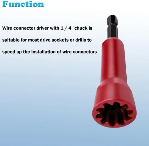 Miniatura 5 de Hilandero de torsión de alambre,Enchufe de conector de alambre giratorio,Herramienta de torsión de alambre con portabrocas de 1/4 "(rojo)