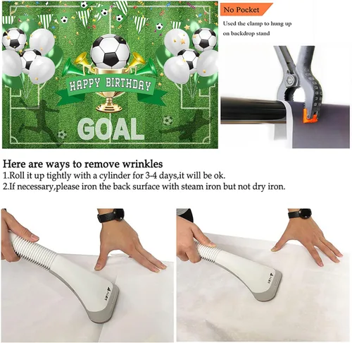 Miniatura 5 de Avezano Fondos de fiesta de fútbol para decoración de fiestas temáticas de fútbol, feliz cumpleaños, fondo de fotos para niños, suministros