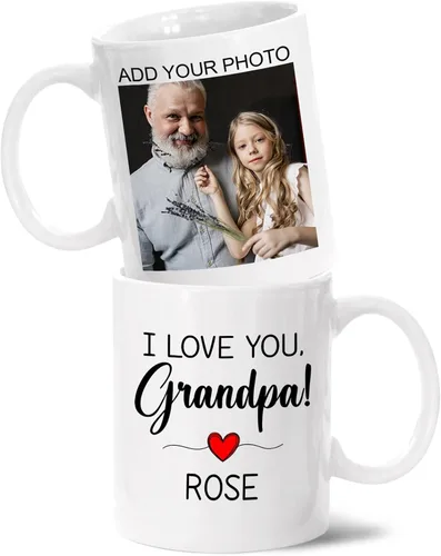 Miniatura 9 de Taza personalizada para abuela, taza con foto personalizada para abuela, regalo de cumpleaños para abuela, taza de café con foto personalizada, taza