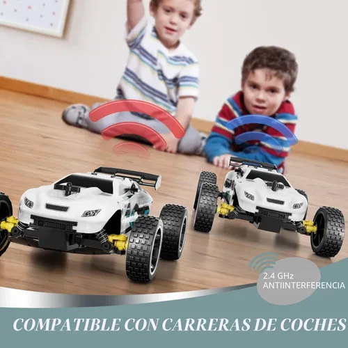 Miniatura 4 de Tecnock Coches RC con Control Remoto para Niños, Coche de Carreras RC de Escala 1:18 20 KM/H 2WD Todo Terreno, Coche RC de Carreras de 2.4GHz