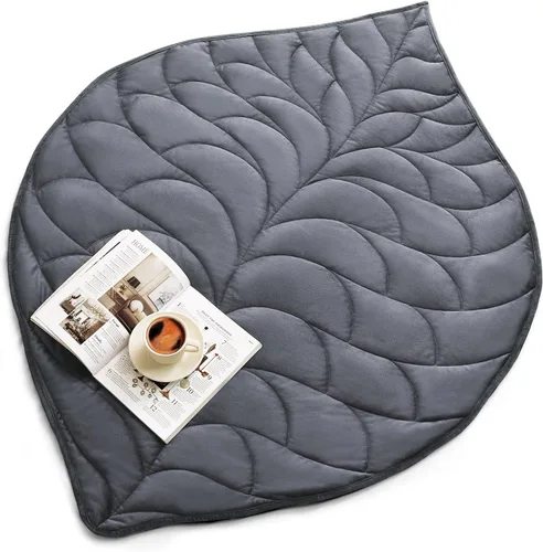 Miniatura 13 de Kaisa Manta con Peso para Adultos (5 libras, 23" x 29"), Manta de Regazo con Peso Suave Lavable a Máquina, Mantas Pequeñas Pesadas con Cuentas