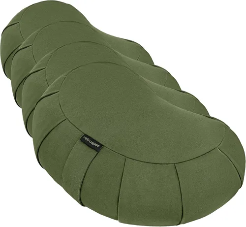 Miniatura 14 de Retrospec Sedona Zafu - Cojín de meditación con relleno de casco de trigo sarraceno, soporte ajustable para equipos de yoga y pilates, funda