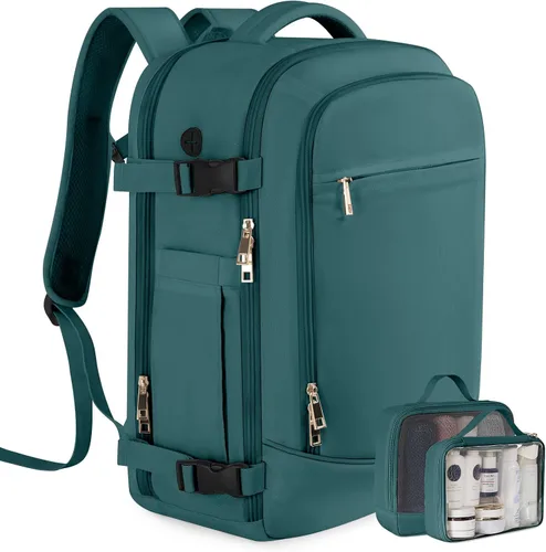 Miniatura 12 de Rinlist Mochila de viaje grande para hombres y mujeres, mochila de transporte aprobada por la aerolínea TSA, mochila de transporte informal de 40 L