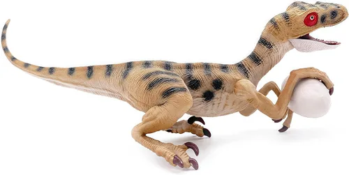 Miniatura 9 de Gemini & Genius - Figura de acción de velociraptor con mandíbula móvil y manos, juguete de dinosaurio para niños