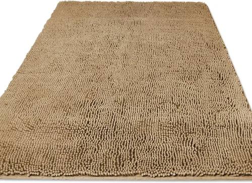 Miniatura 118 de Yeaban Alfombra de pasillo de baño de 24 x 72 pulgadas, antideslizante, alfombra de baño larga de felpilla gruesa, absorbente y lavable, alfombra
