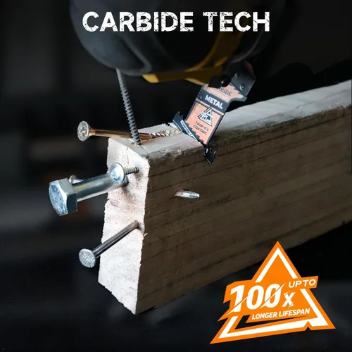 Miniatura 8 de Expert - Hojas de sierra oscilante de carburo, cuchillas multiherramienta de borde curvo, cuchillas oscilantes para metal resistente, madera, barras
