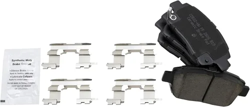 Miniatura 4 de TRQ Rotor de freno de disco delantero y pastillas de freno de cerámica con líquido de frenos y kit de limpiador compatible con Scion xA 2004-2006