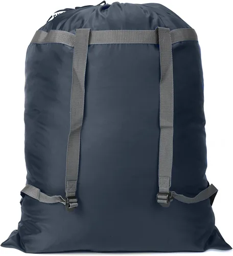 Miniatura 8 de Paquete de 2 mochilas para lavandería, 27 x 34 pulgadas, bolsa de lavandería resistente con correas para el hombro, cierre de cordón, mochila