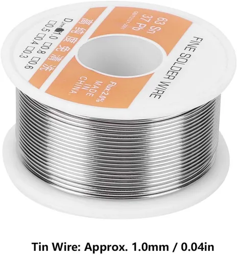 Miniatura 2 de Walfront Alambre de soldadura de núcleo de colofonia limpia, alambre de soldadura de plomo de estaño de alta pureza para reparación de electrónica