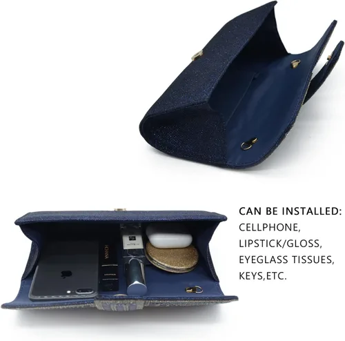 Miniatura 11 de Labair Bolso de noche y embragues para mujer, bolso de mano brillante con diamantes de imitación, bolso formal para fiesta de boda.